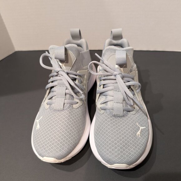 Puma Children's Silver Green Lace Up Soft Ride Athletic Mesh Sneakers Size 4.5 - Picture 2 of 10